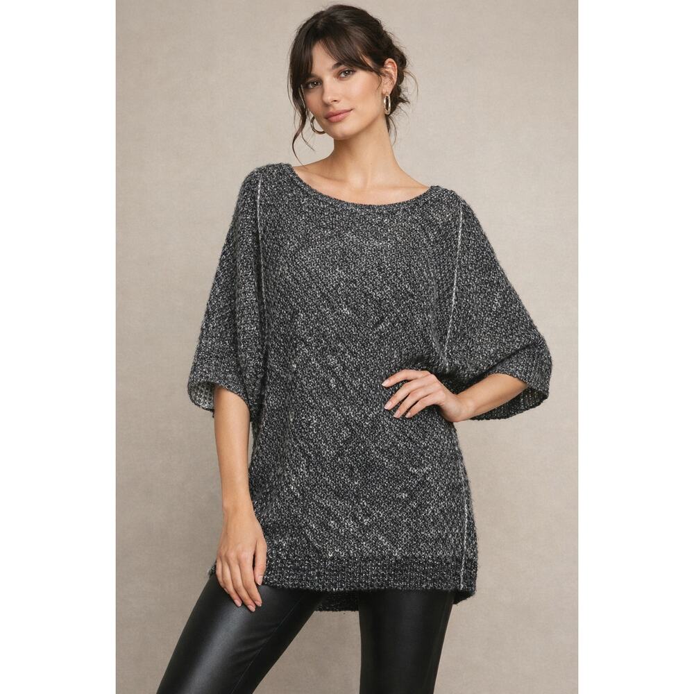 Missoni Mohair Blend Open Knit Tunic Sweater Dolman Sleeve Sz USA 14